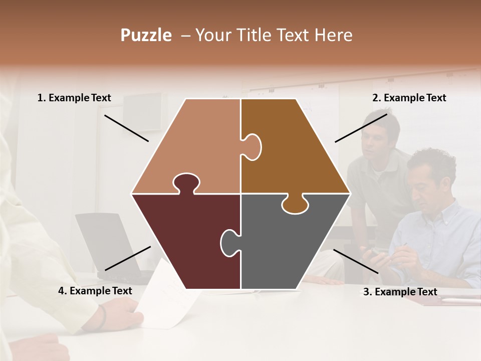 Office Workers In Meeting PowerPoint Template