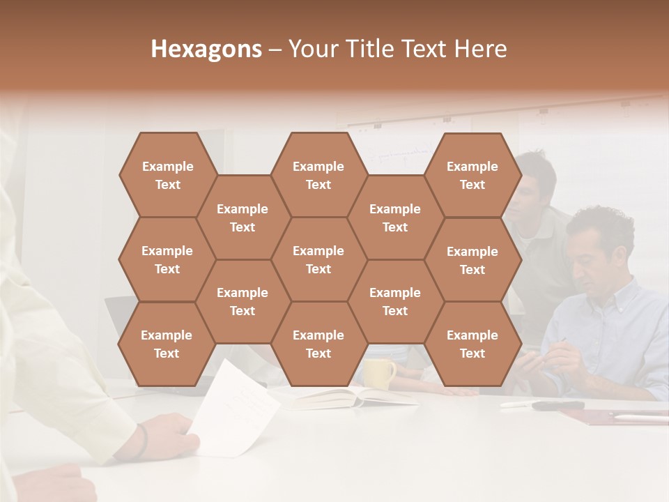 Office Workers In Meeting PowerPoint Template