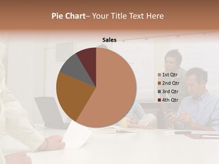 Office Workers In Meeting PowerPoint Template