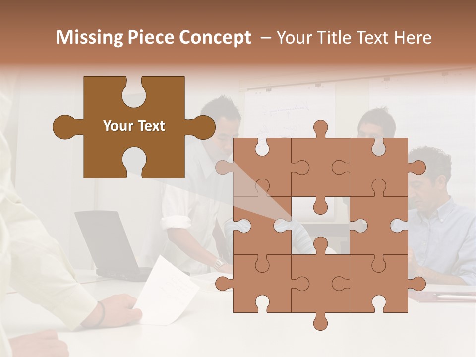 Office Workers In Meeting PowerPoint Template