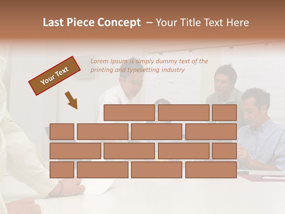 Office Workers In Meeting PowerPoint Template