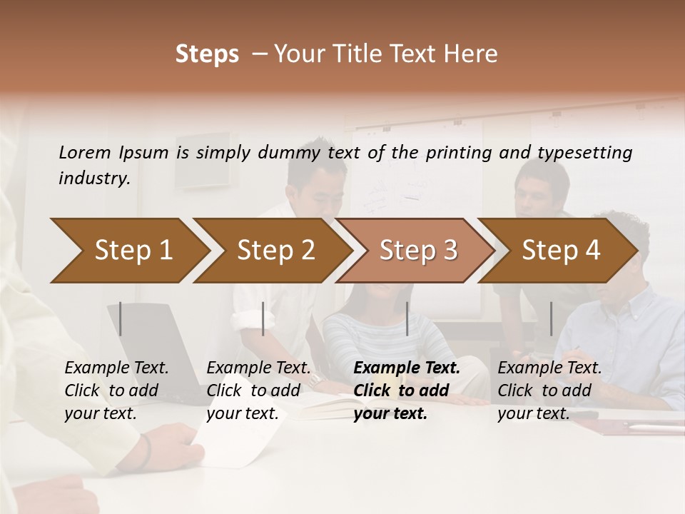 Office Workers In Meeting PowerPoint Template