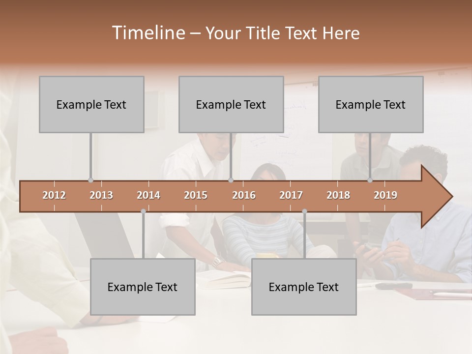 Office Workers In Meeting PowerPoint Template