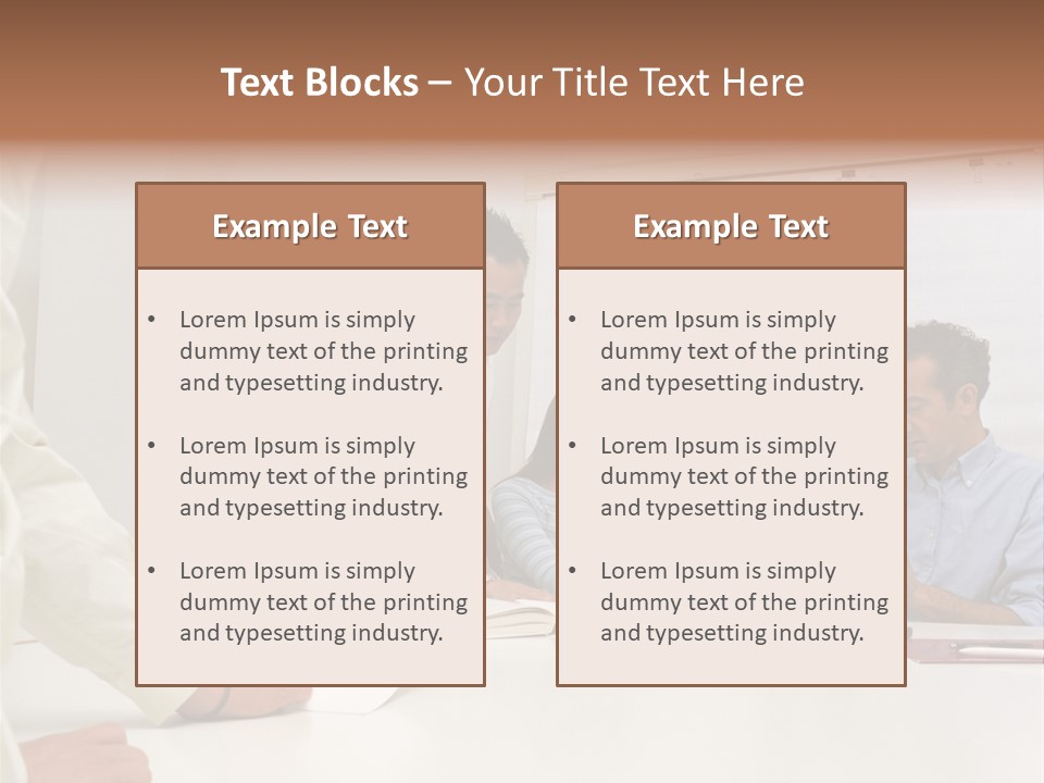 Office Workers In Meeting PowerPoint Template