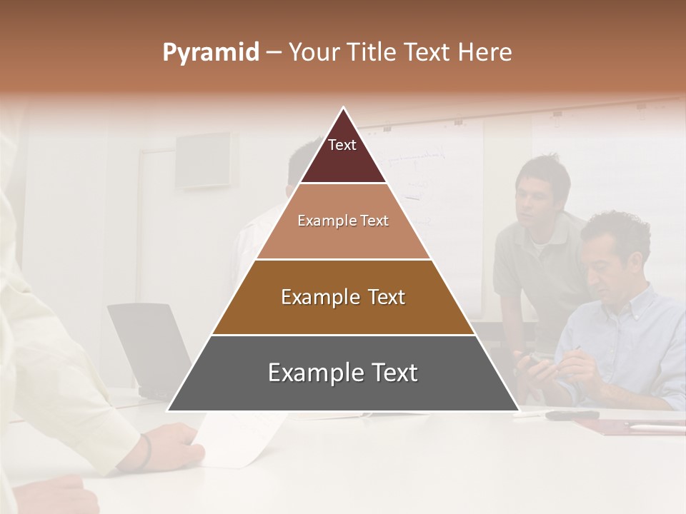 Office Workers In Meeting PowerPoint Template