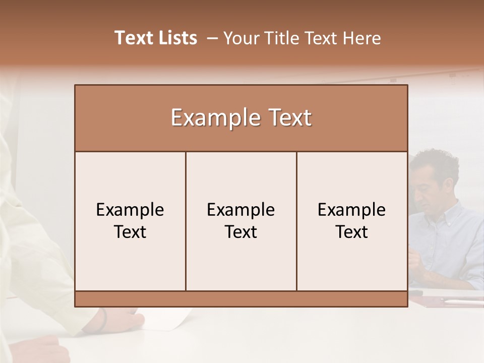 Office Workers In Meeting PowerPoint Template
