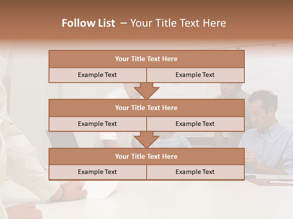 Office Workers In Meeting PowerPoint Template