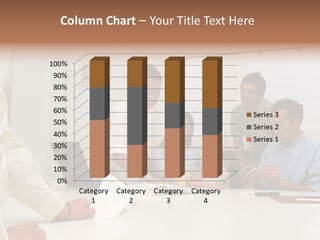 Office Workers In Meeting PowerPoint Template