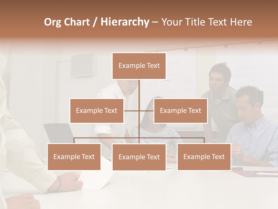 Office Workers In Meeting PowerPoint Template