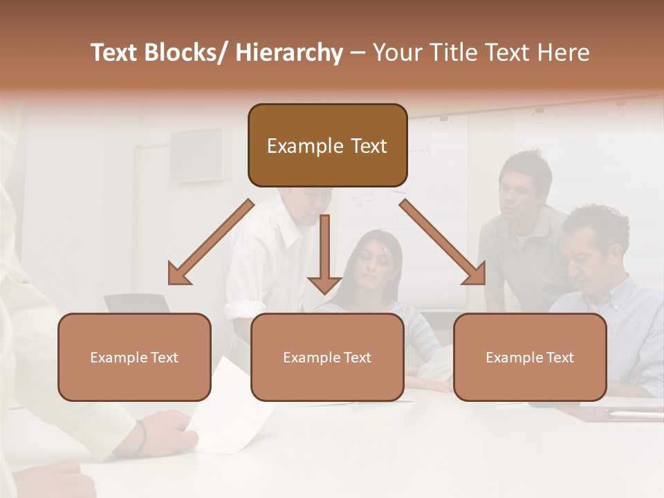 Office Workers In Meeting PowerPoint Template
