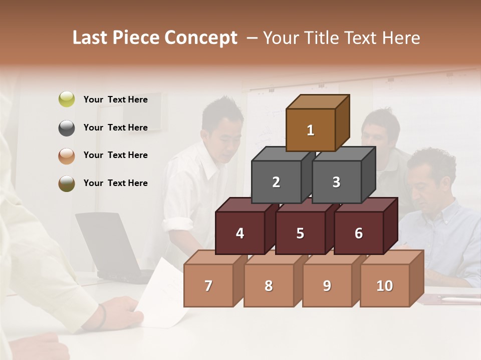 Office Workers In Meeting PowerPoint Template