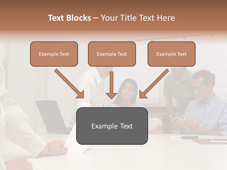 Office Workers In Meeting PowerPoint Template
