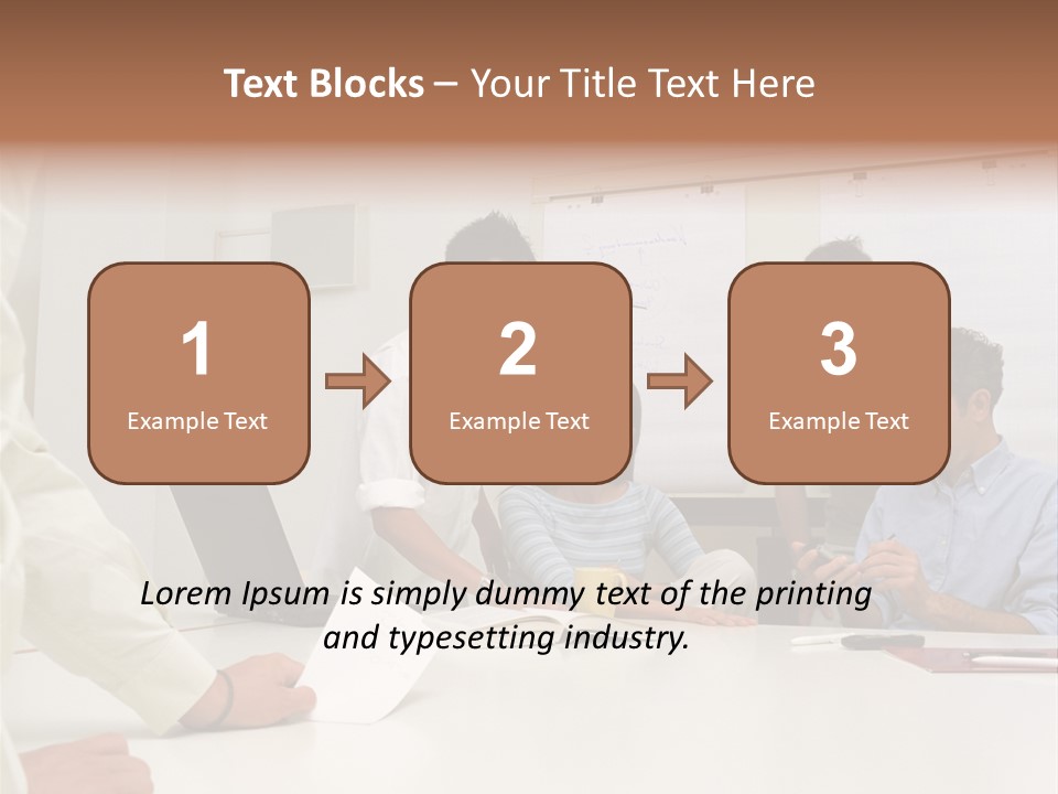 Office Workers In Meeting PowerPoint Template