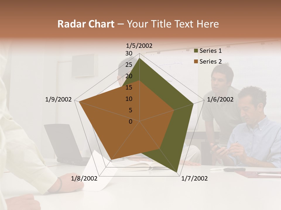 Office Workers In Meeting PowerPoint Template