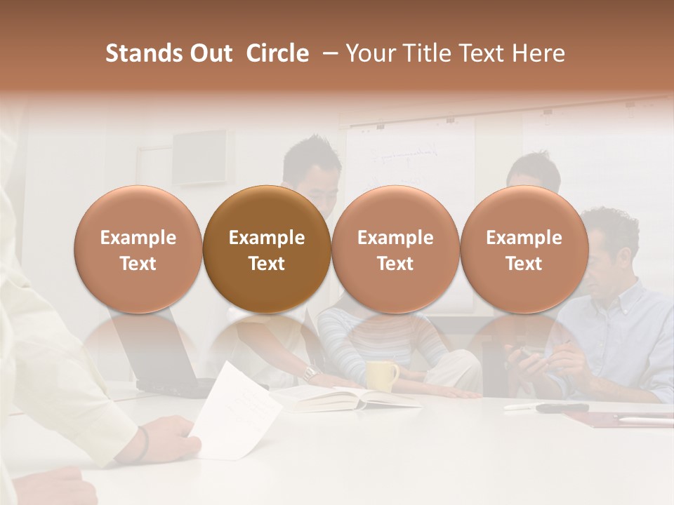 Office Workers In Meeting PowerPoint Template