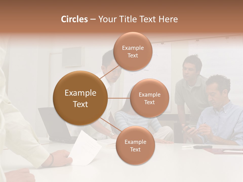 Office Workers In Meeting PowerPoint Template