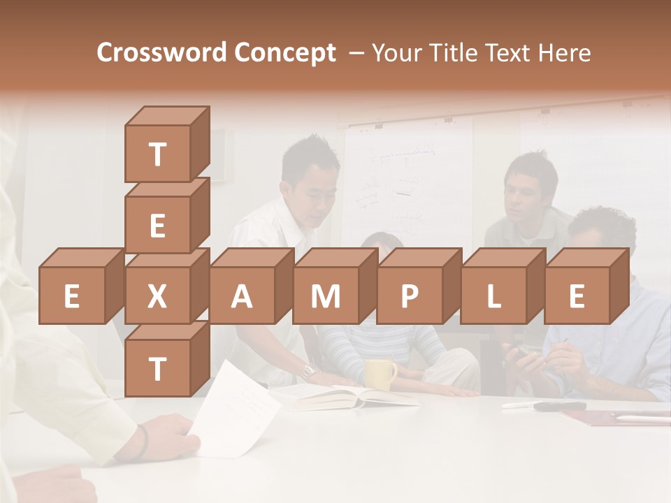 Office Workers In Meeting PowerPoint Template