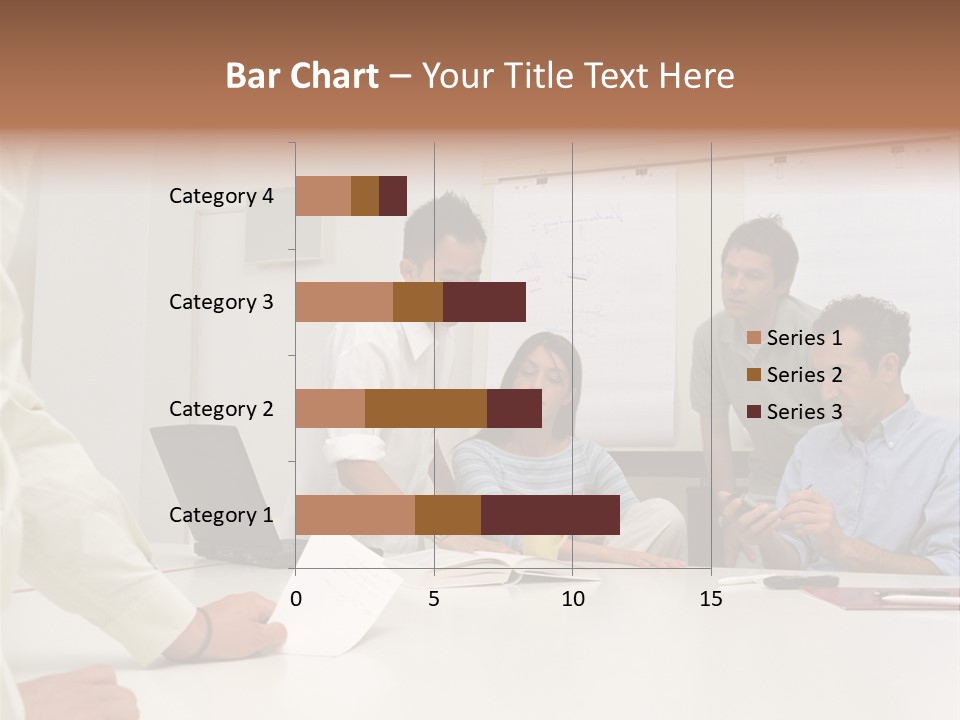 Office Workers In Meeting PowerPoint Template