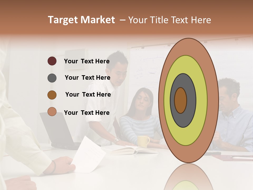 Office Workers In Meeting PowerPoint Template