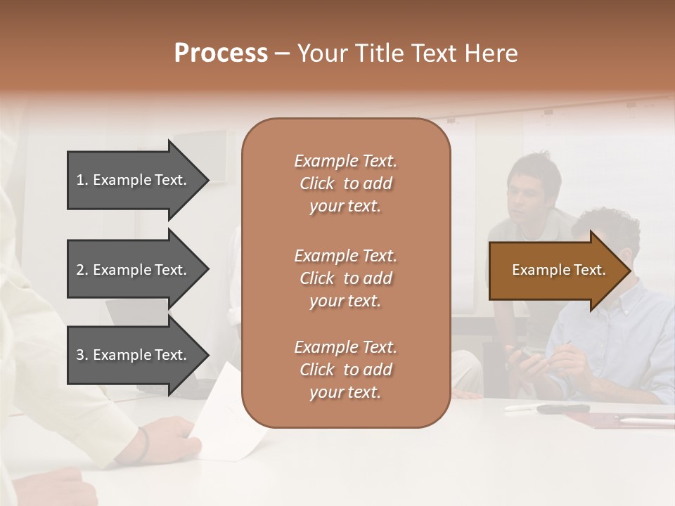 Office Workers In Meeting PowerPoint Template