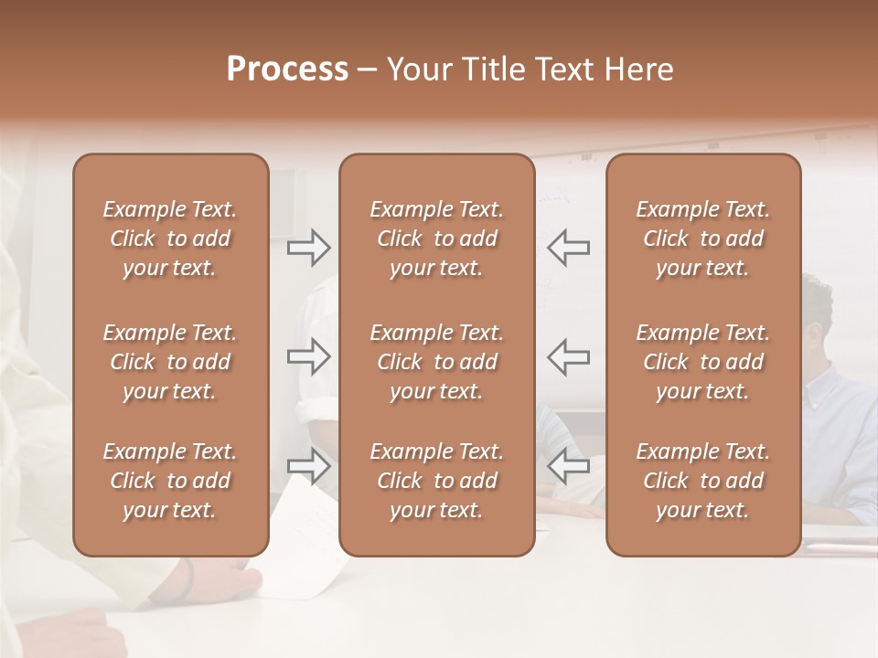 Office Workers In Meeting PowerPoint Template