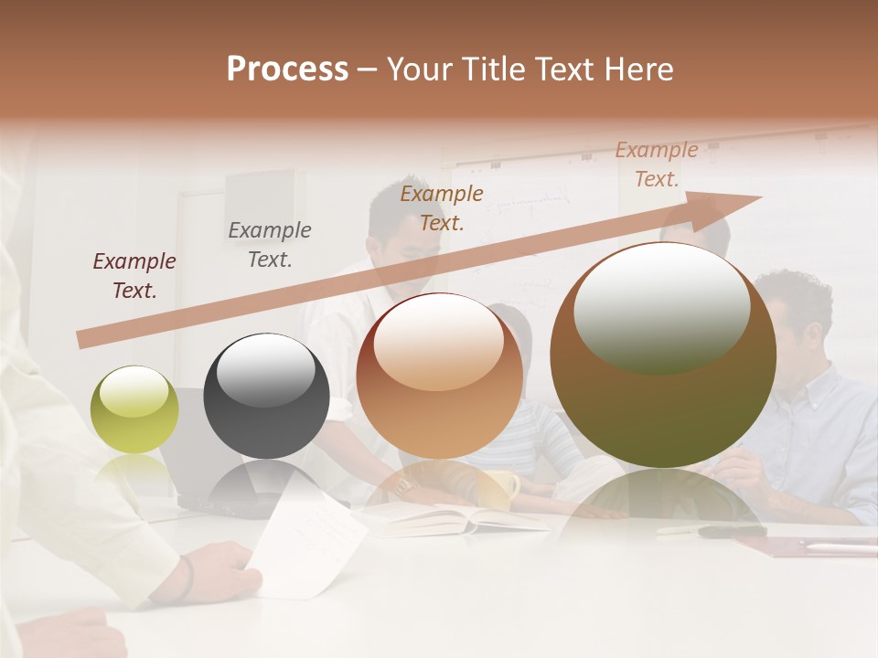 Office Workers In Meeting PowerPoint Template