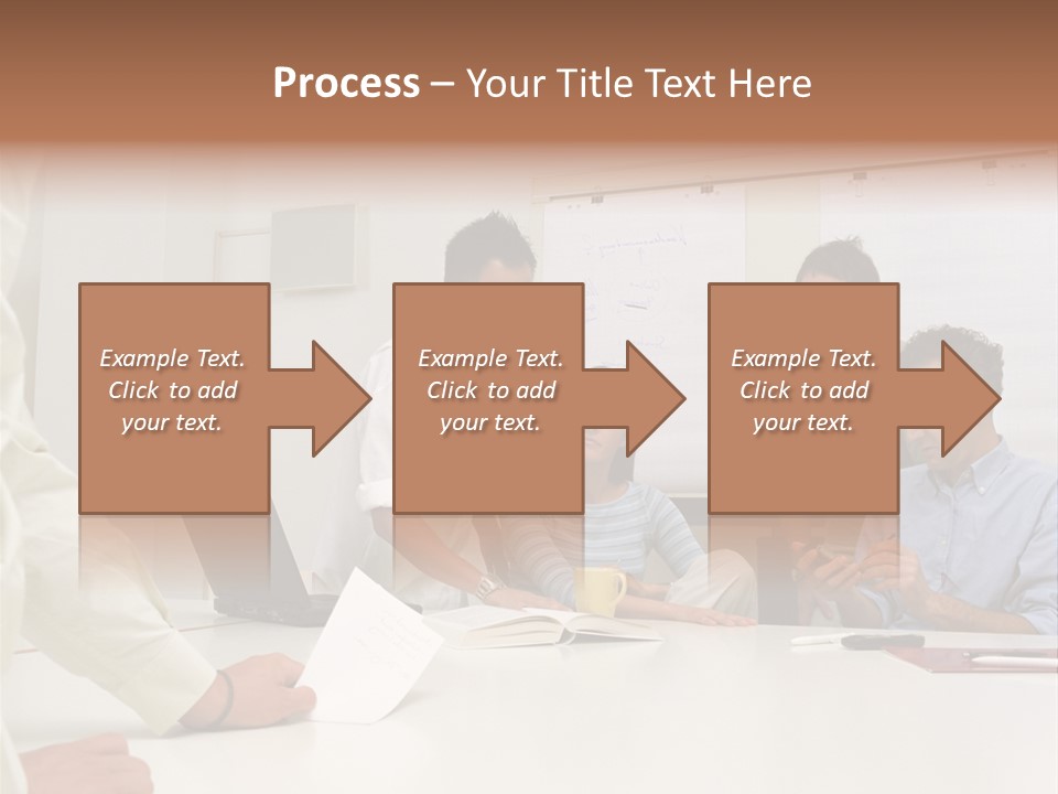 Office Workers In Meeting PowerPoint Template