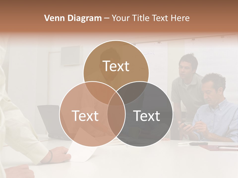 Office Workers In Meeting PowerPoint Template