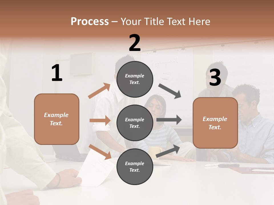Office Workers In Meeting PowerPoint Template