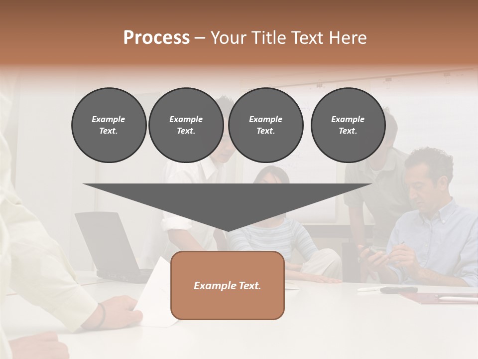 Office Workers In Meeting PowerPoint Template