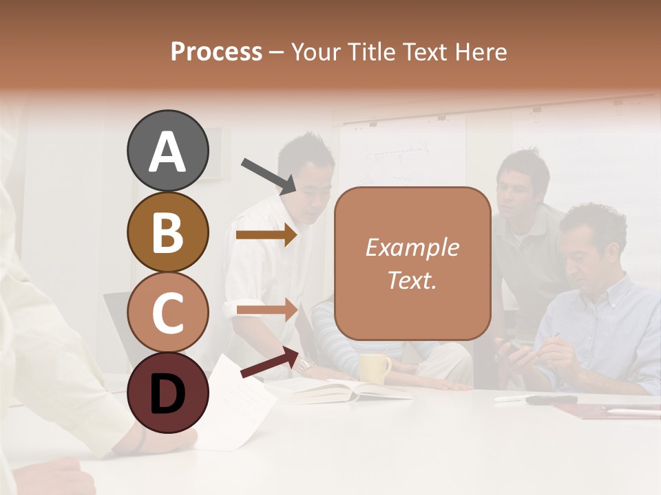 Office Workers In Meeting PowerPoint Template