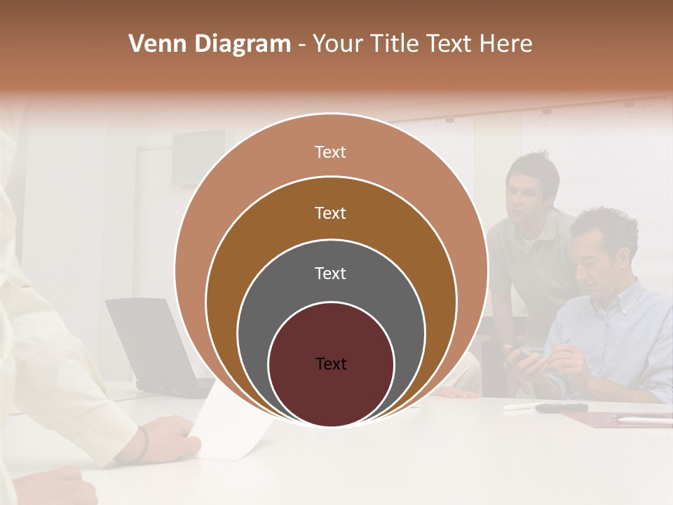 Office Workers In Meeting PowerPoint Template