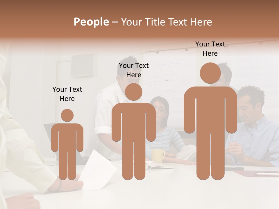 Office Workers In Meeting PowerPoint Template