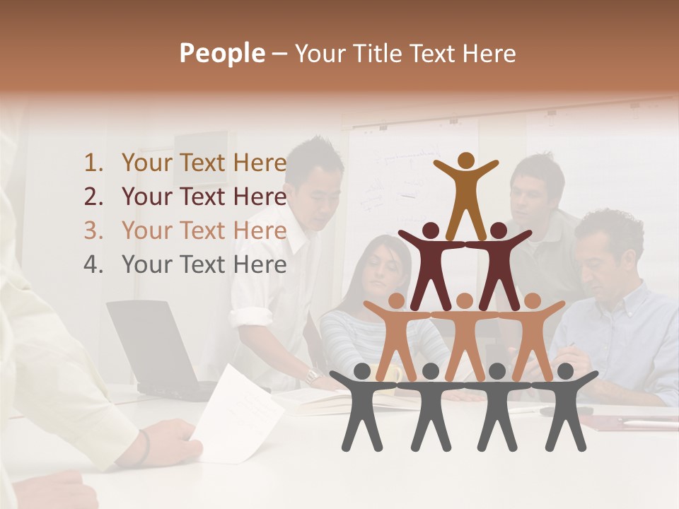 Office Workers In Meeting PowerPoint Template