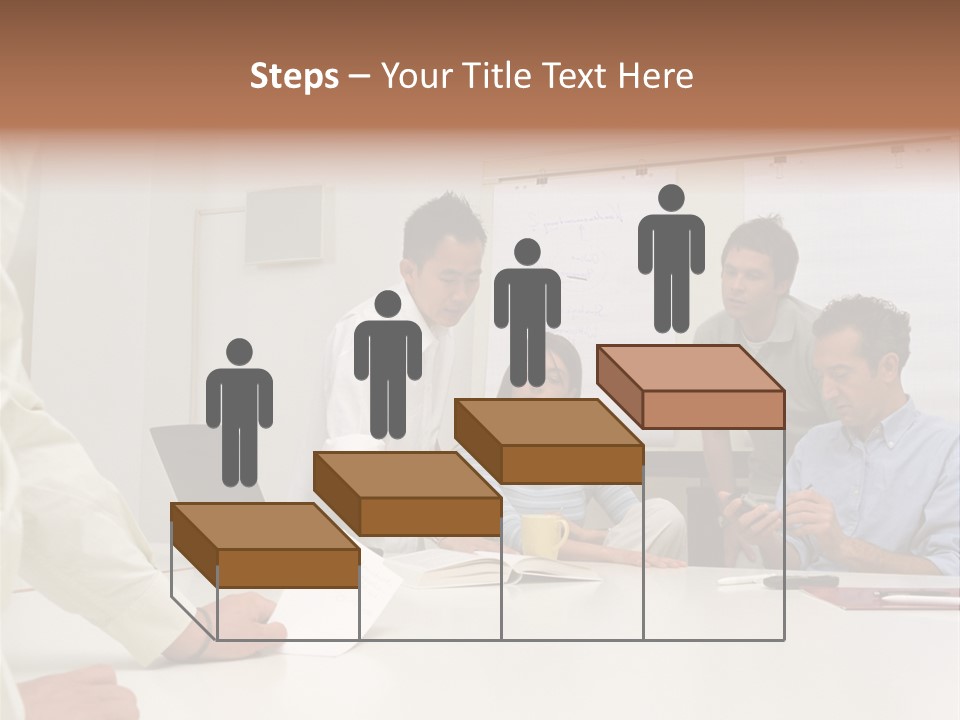 Office Workers In Meeting PowerPoint Template