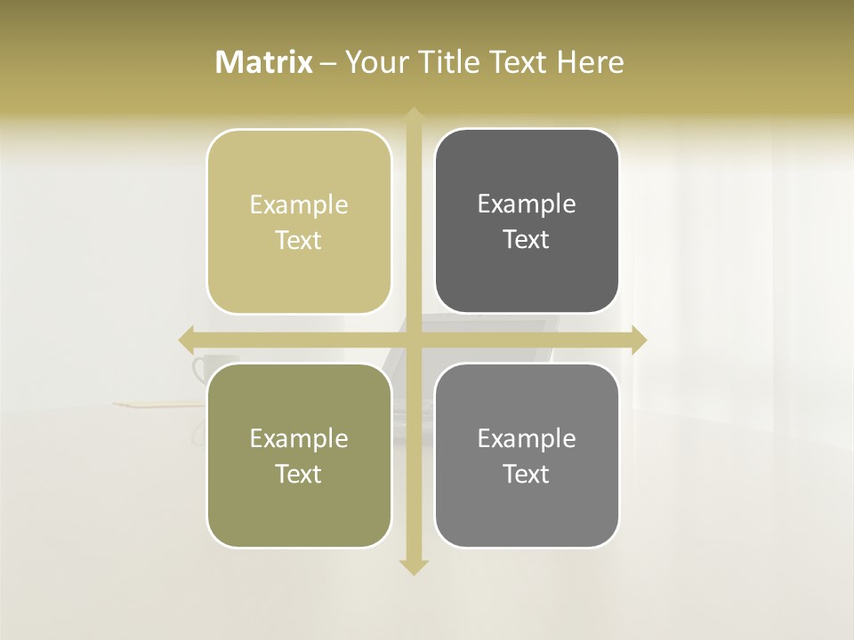 Laptop Computer On Desk PowerPoint Template