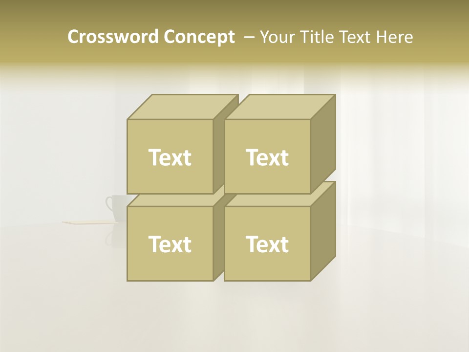 Laptop Computer On Desk PowerPoint Template