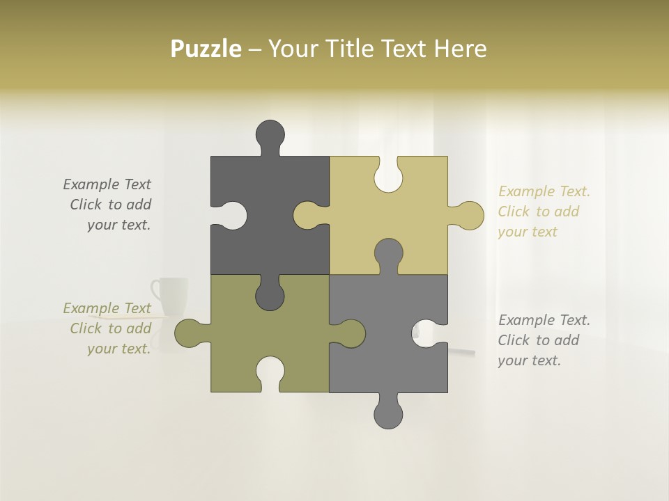 Laptop Computer On Desk PowerPoint Template