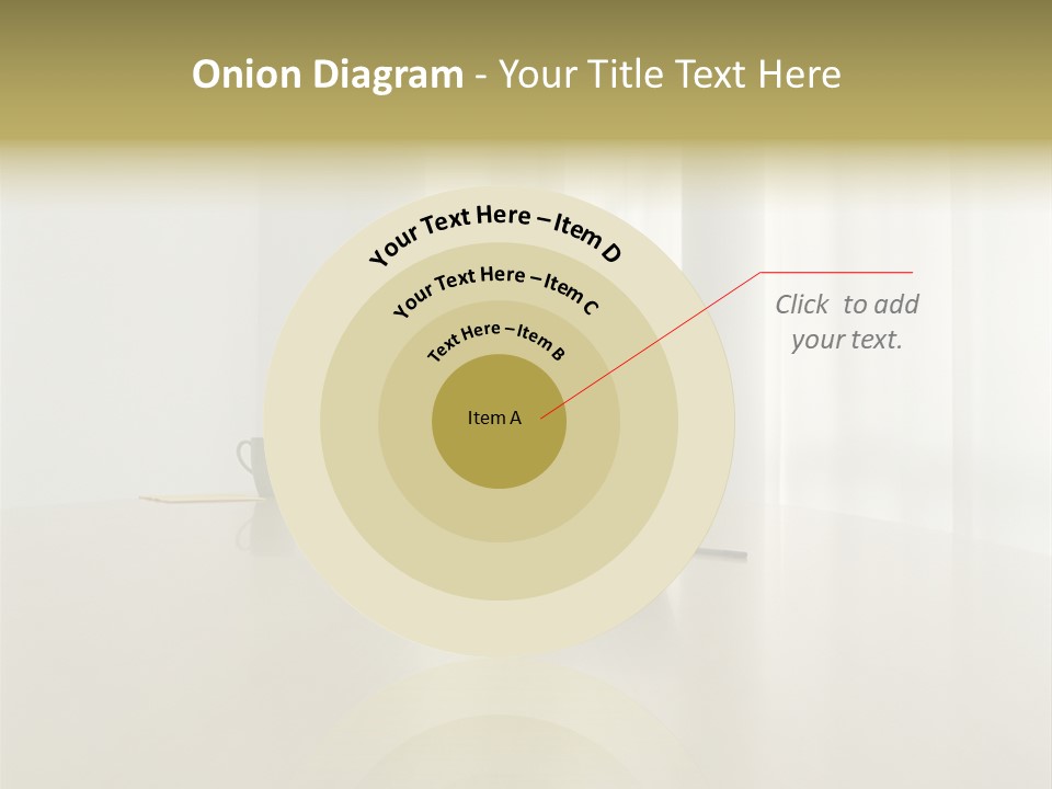 Laptop Computer On Desk PowerPoint Template