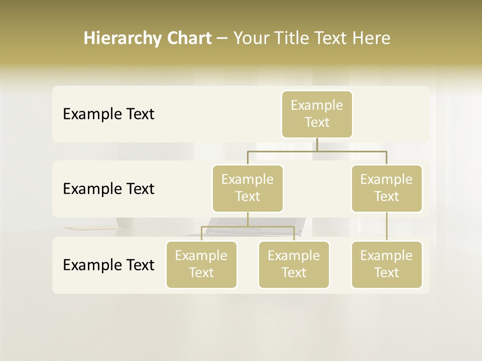 Laptop Computer On Desk PowerPoint Template