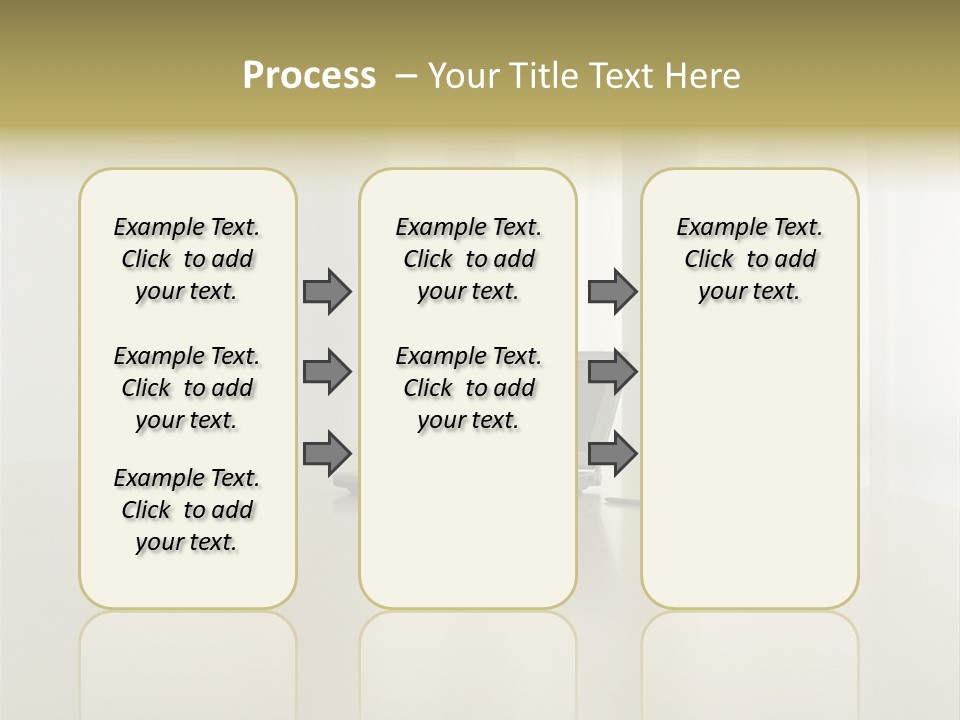 Laptop Computer On Desk PowerPoint Template