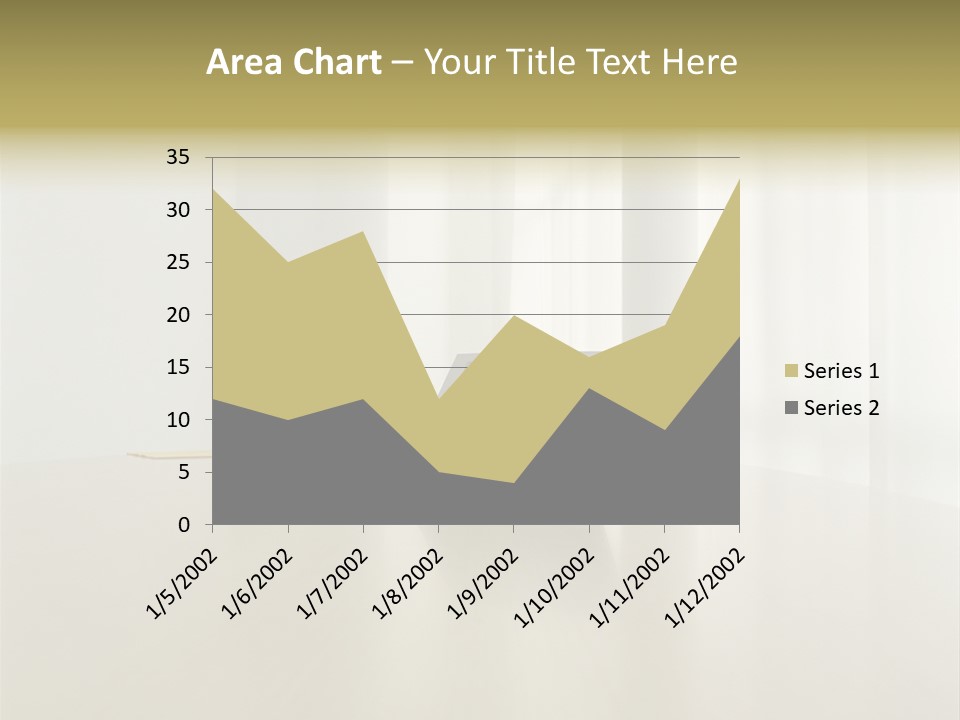 Laptop Computer On Desk PowerPoint Template