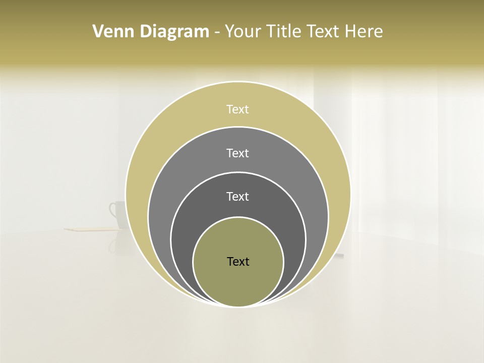 Laptop Computer On Desk PowerPoint Template