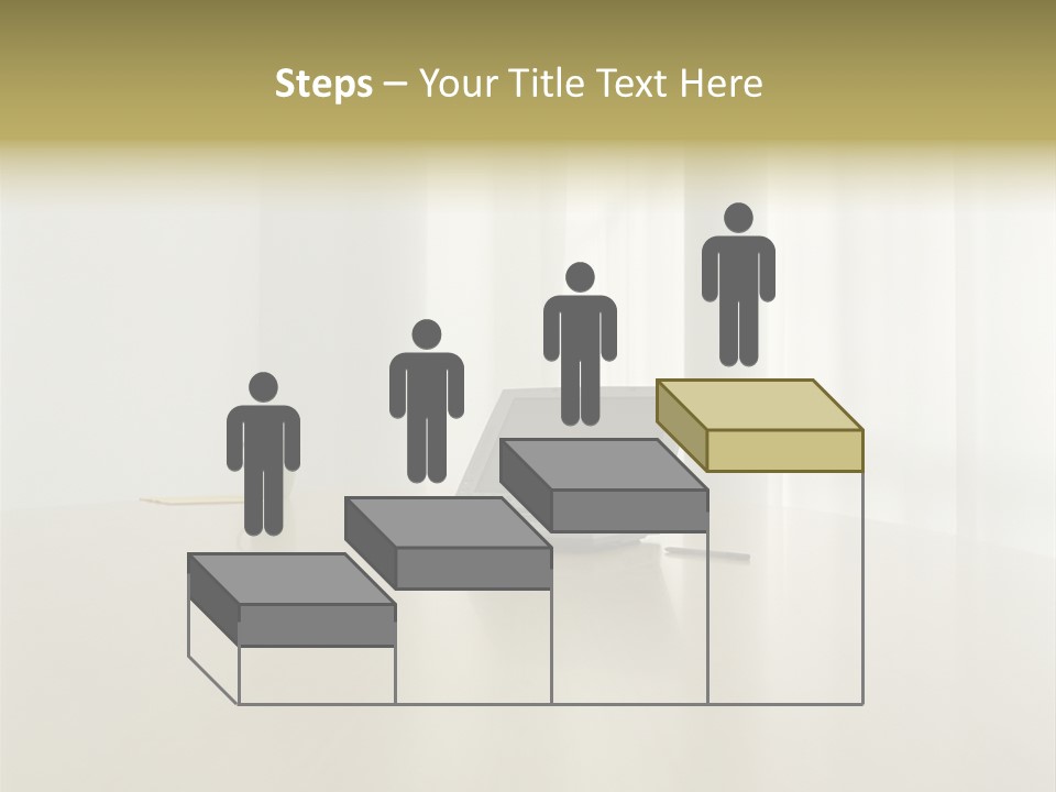 Laptop Computer On Desk PowerPoint Template