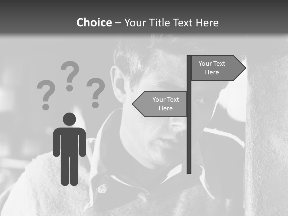 Sad Sight Of Black Men On White Background PowerPoint Template