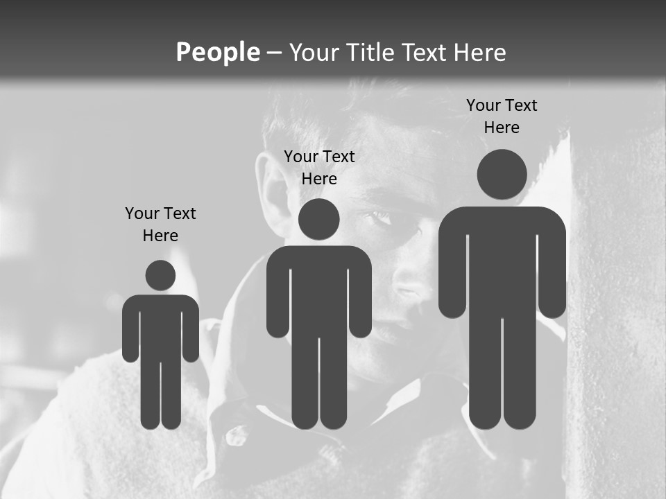 Sad Sight Of Black Men On White Background PowerPoint Template