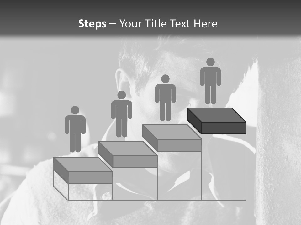 Sad Sight Of Black Men On White Background PowerPoint Template