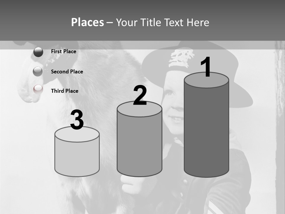 Little Boy And His Friend, The German Shepherd PowerPoint Template