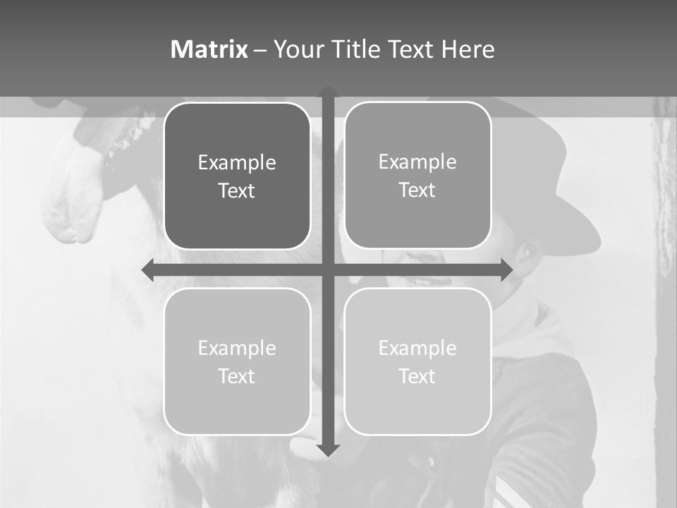 Little Boy And His Friend, The German Shepherd PowerPoint Template