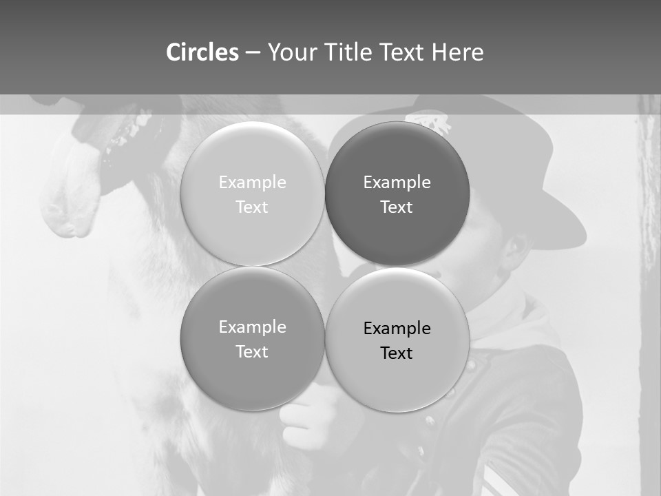 Little Boy And His Friend, The German Shepherd PowerPoint Template